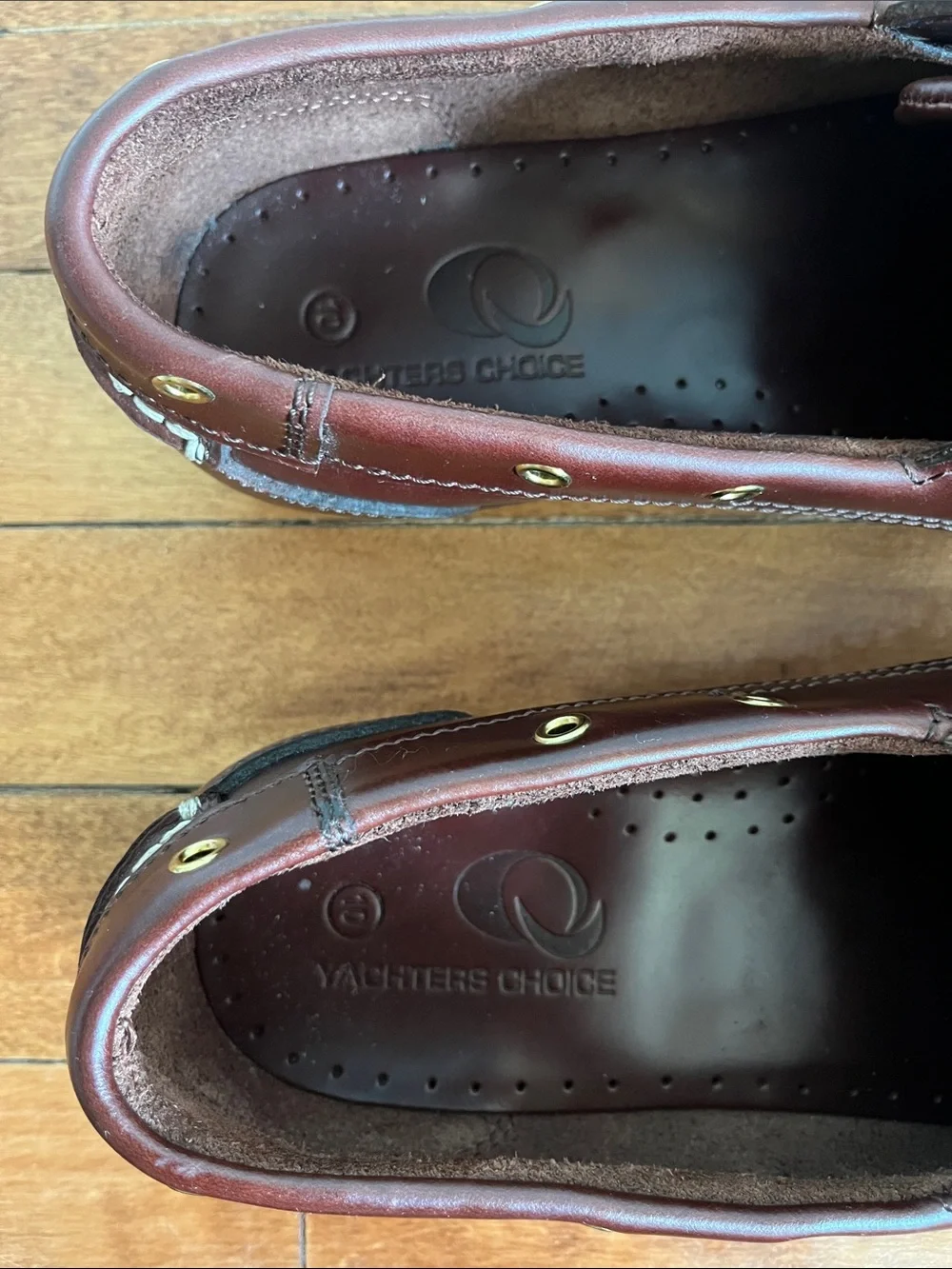 Yachters Choice Leather Boat Shoes Deck Loafers Burgundy Men's Size 10